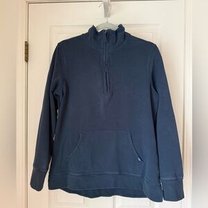 L.L. Bean Women’s Navy Quarter Zip Pullover Sweatshirt Size M